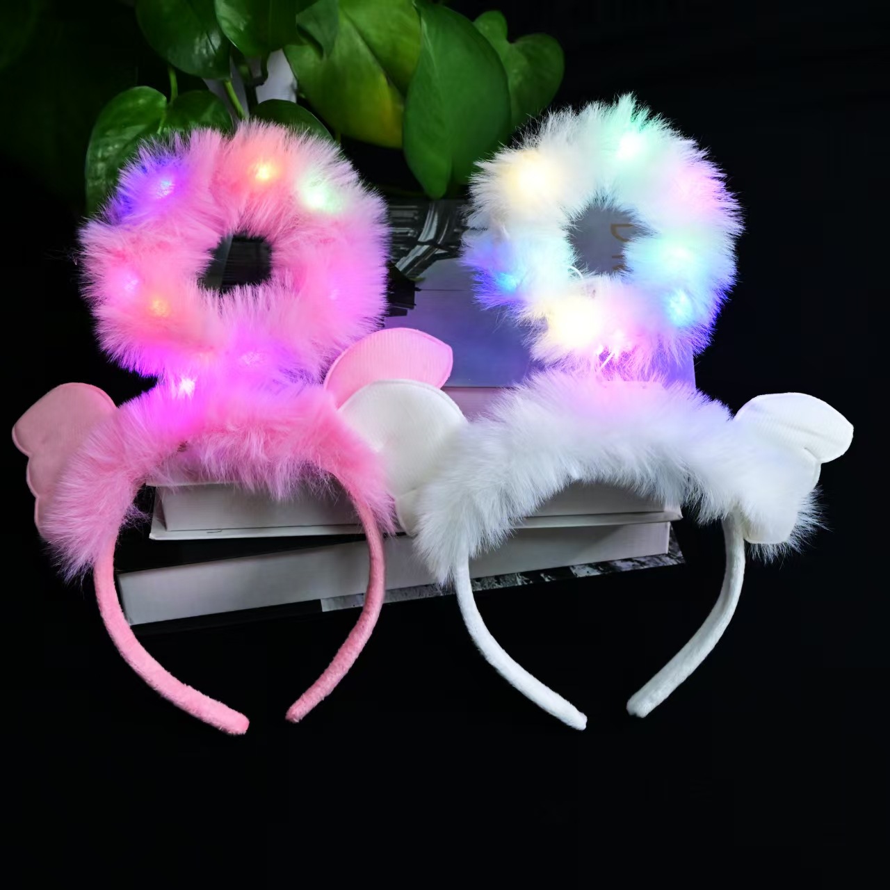 New hair bands, feather angel headbands, cos headwear, forest-themed luminous toys, popular wholesale items for night market stalls pic 8