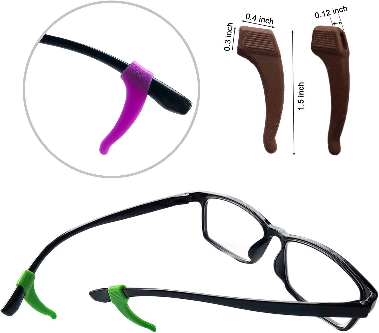 Cross-border glasses, anti-slip earring glasses, 12 pairs of fixators, silicone glasses, temple brackets, anti-slip ear pads, glasses pic 6
