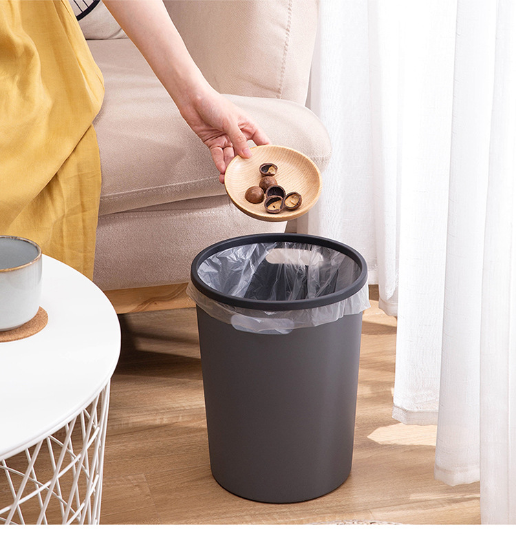 可印刷logo垃圾桶环保材质带提手分类垃圾筒家用客厅厨房厕所纸篓详情13
