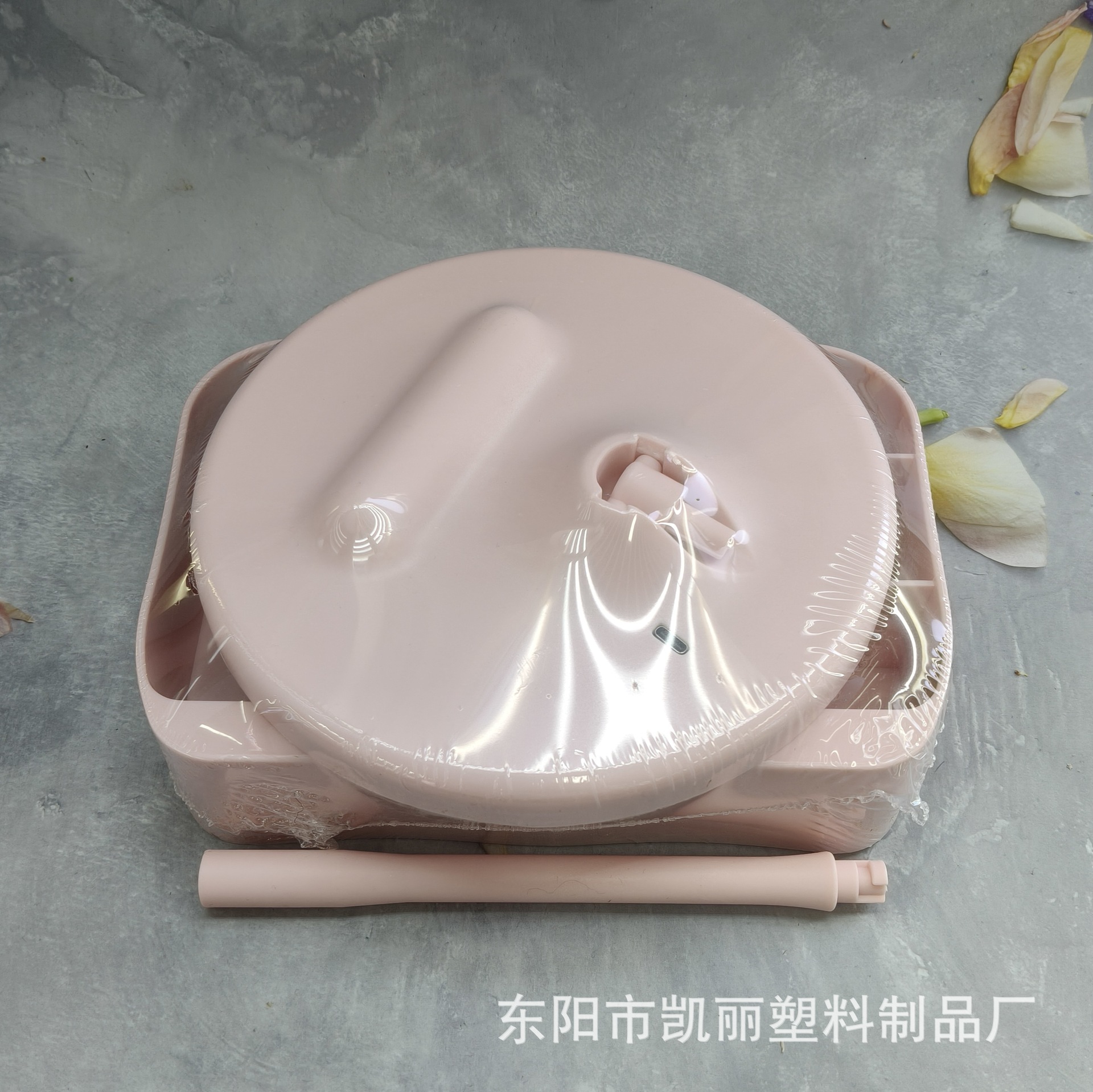 批发折叠镜便携LED随身镜塑料方形圆形塑料收纳灯镜三色灯镜子详情11