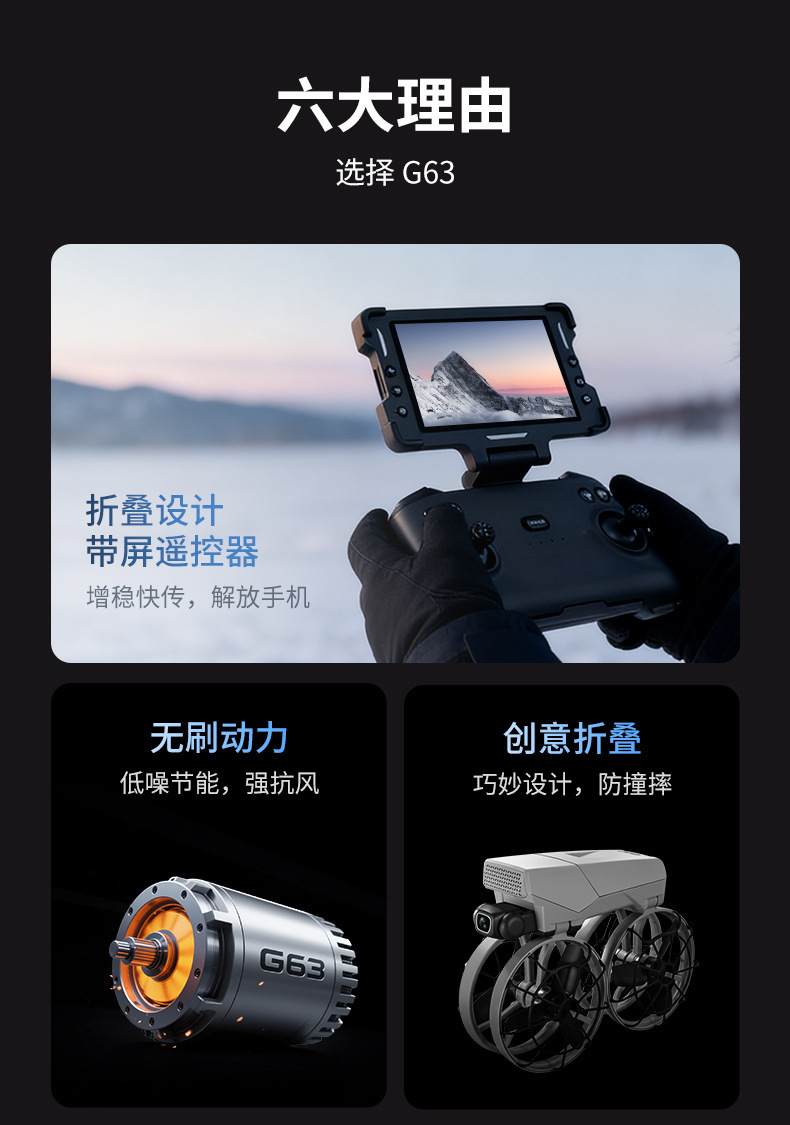 跨境无刷光流定位无人机折叠显示屏高清航拍遥控飞机四轴飞行器详情2