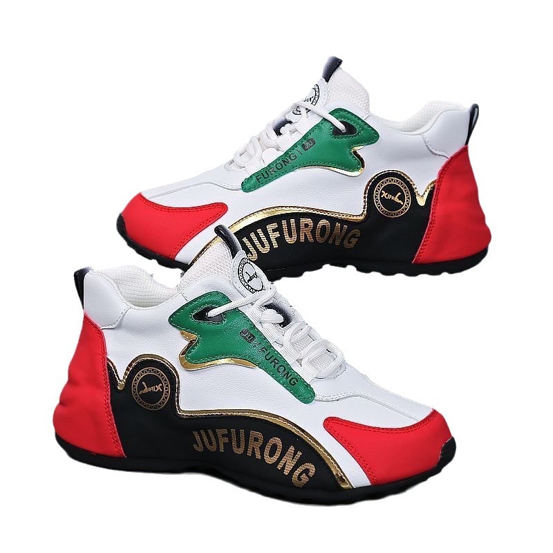 男鞋春秋季休闲鞋潮流新款男士运动鞋男女同款皮面皮蓬休闲鞋详情9