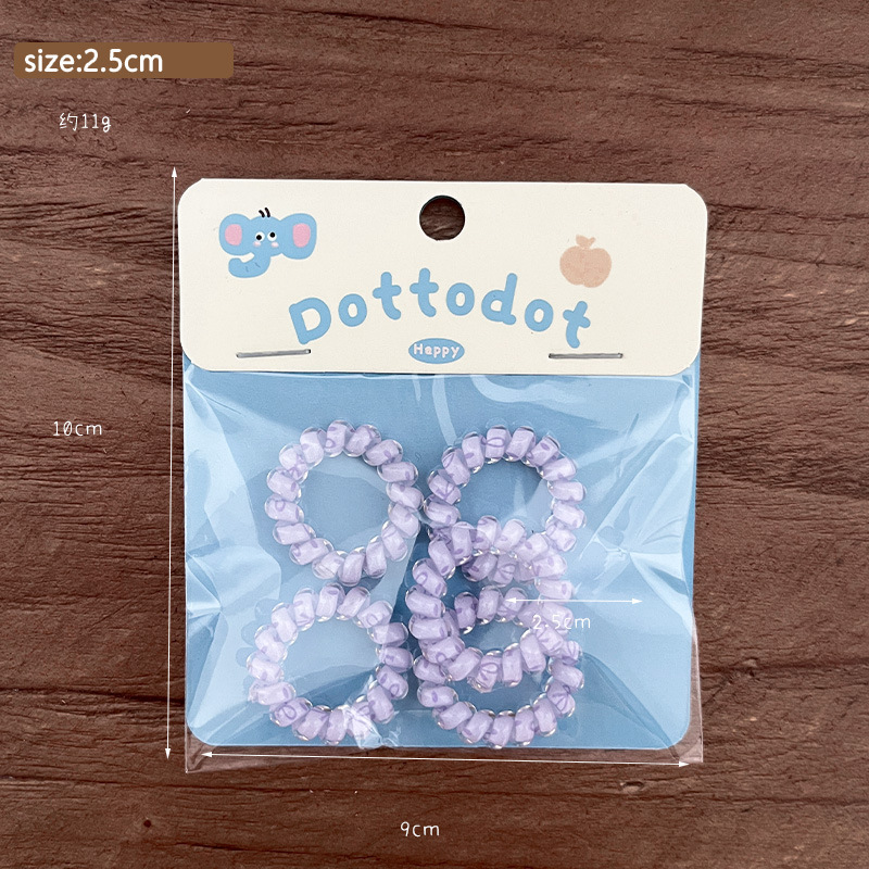 Thumb color mini telephone line hair band, hair accessory, hair tie, high elasticity, no damage to hair, fresh and versatile hair accessory pic 18