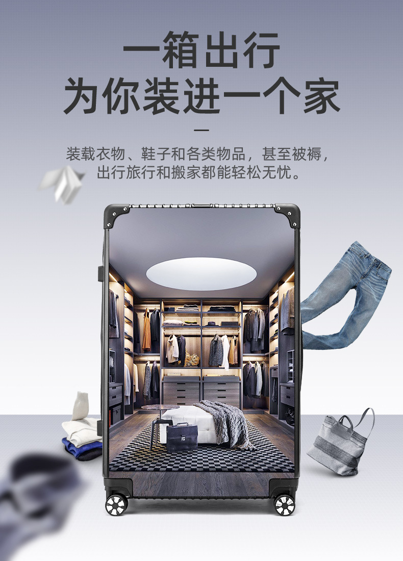 超大便捷复古28寸行李箱女高颜值万向轮24寸密码旅行箱批发详情11