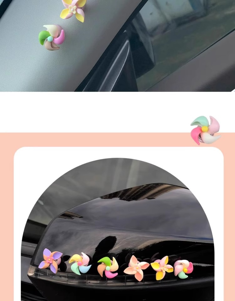 New car-mounted small windmill spinning top creative decorative items, small ornaments, center console interior accessories, cute for ladies pic 4