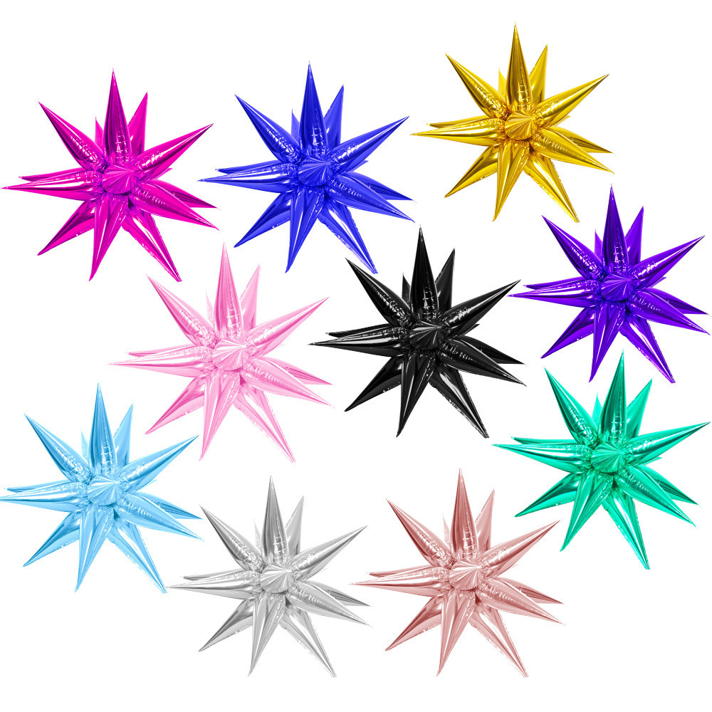 Amazon water drop aluminum film balloons, conical aluminum foil, wedding, birthday party, mall event decoration, explosive star balloons pic 7