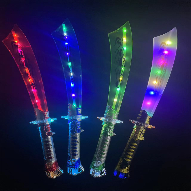 炫彩声光龙纹玩具刀剑LED闪光音乐大刀地摊夜市广场儿童发光玩具详情18