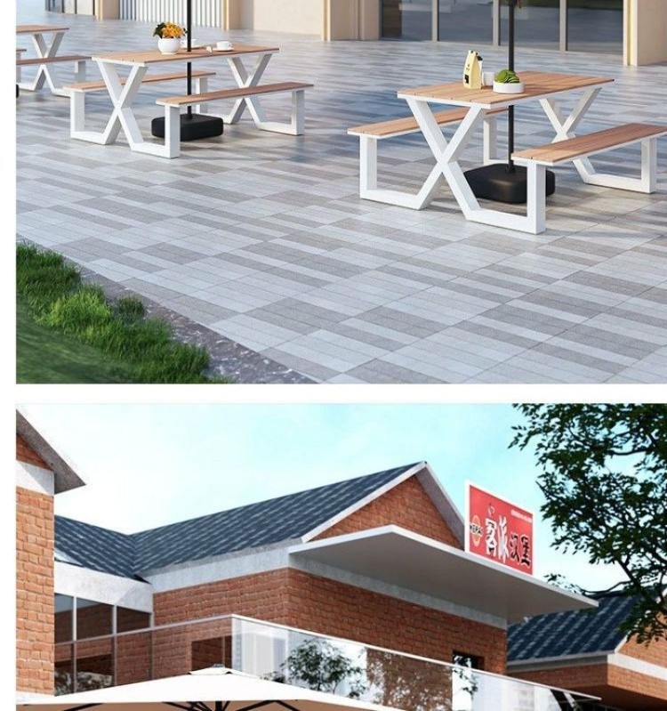 Star Factory Courtyard Homestay Villa Beach Leisure Outdoor Hotel Sunshade Umbrella Central Column Umbrella Integrated table and Chair pic 12