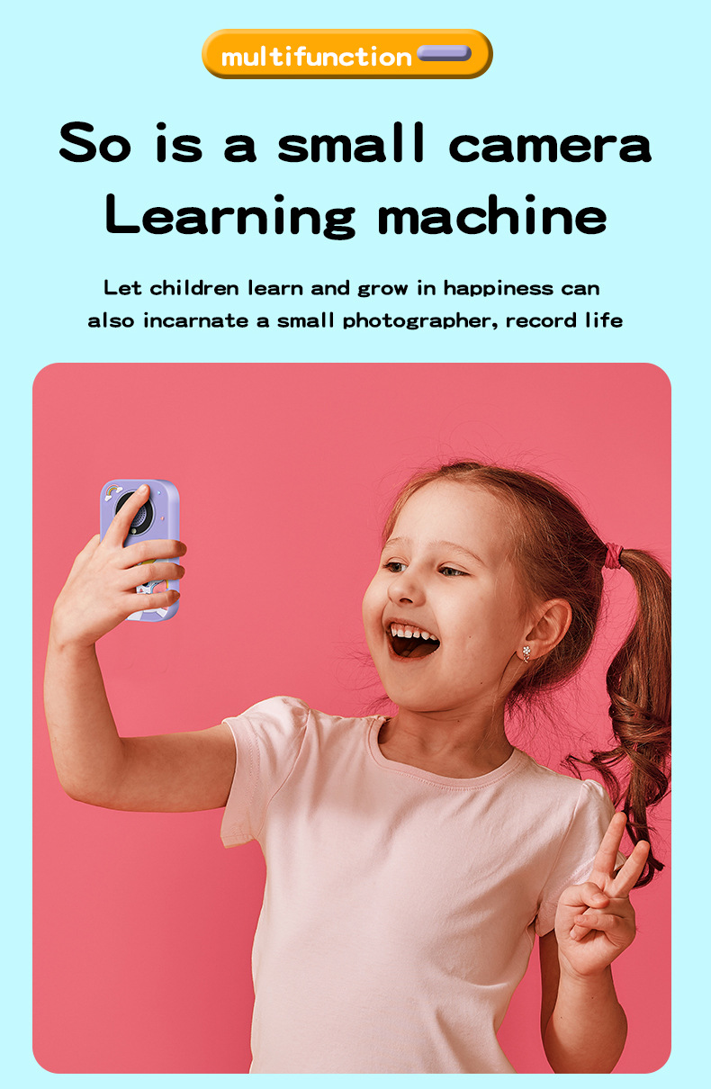 A20儿童手机相机可拍照录像 益智小孩子礼品玩具学生数码照摄相机详情3