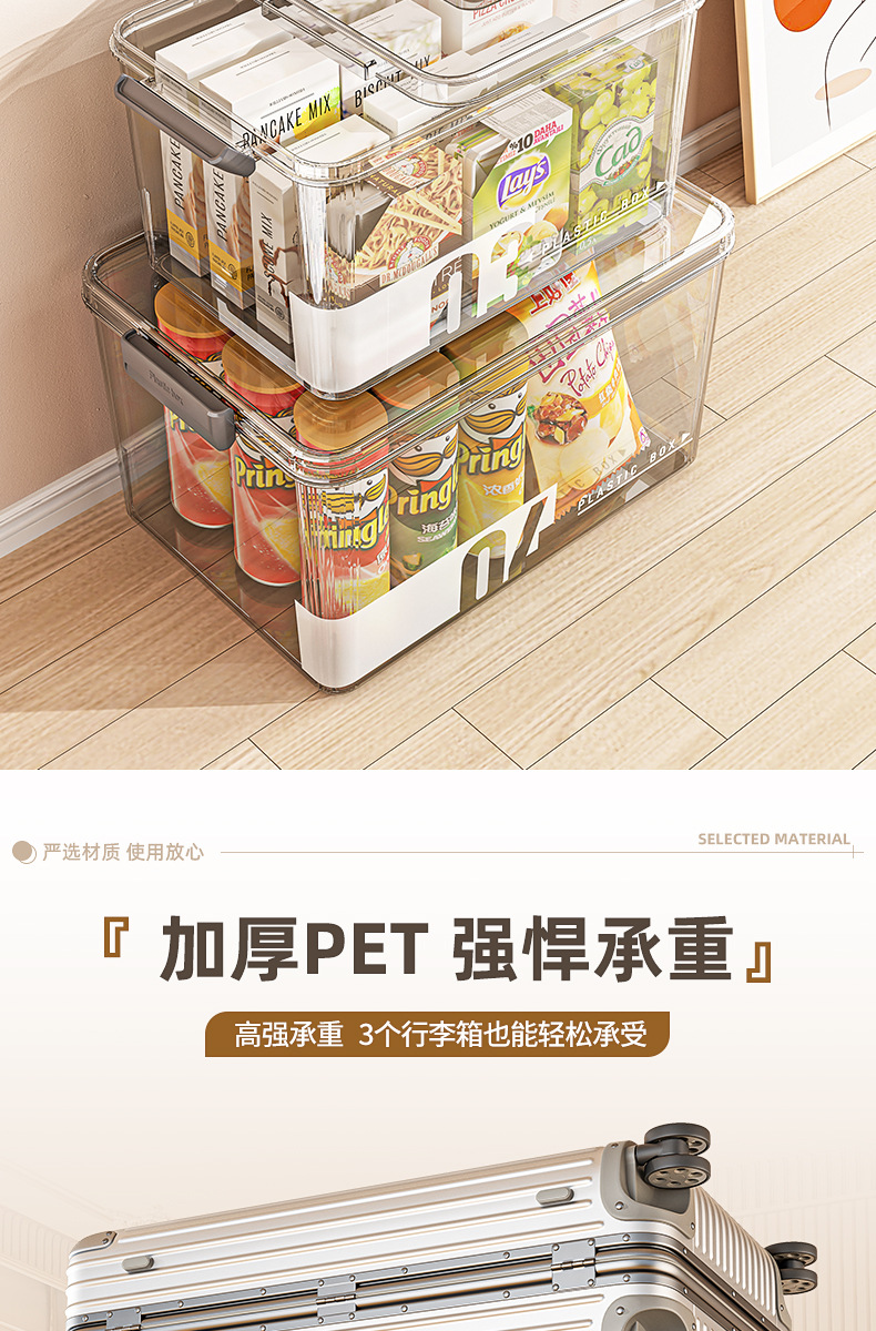 透明手提收纳箱多功能加厚整理箱零食乐高玩具收纳盒杂物储物箱子详情15
