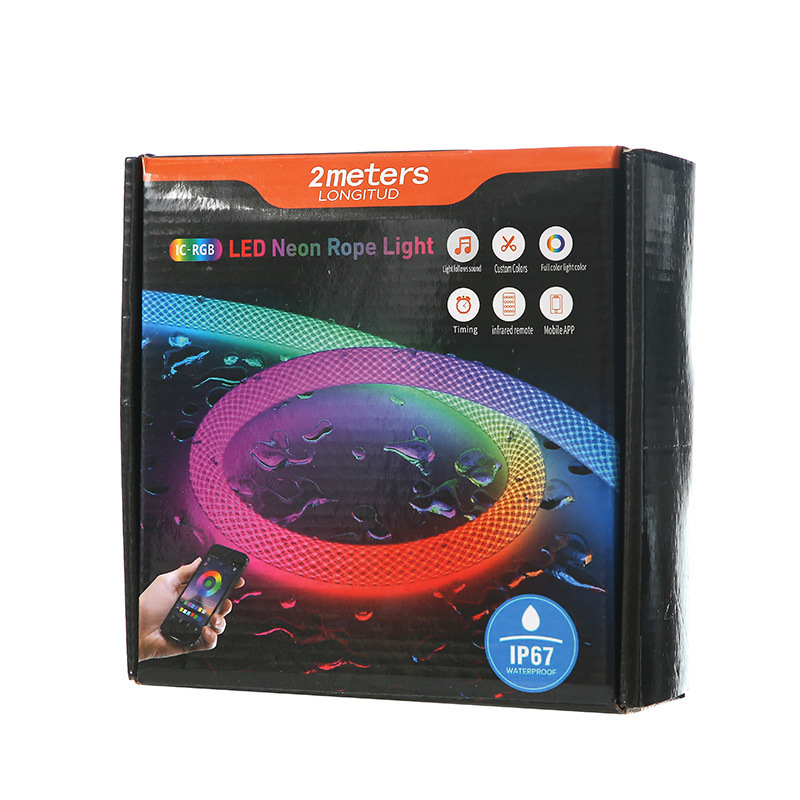 LED flexible color-changing light strip, 360-degree empress velvet woven light, RGB color-changing neon light, outdoor decorative linear light pic 20