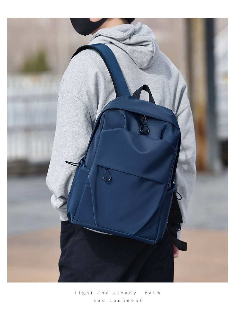Mochila de nylon transfronteriza bolsa de viaje casual ligera para hombres bolsa de escuela de gran capacidad bolsa de computadora simple para estudiantes universitarios pic 32