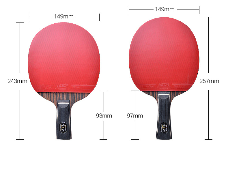 Meishi Long six-star table tennis rackets, professional four-star and five-star table tennis rackets for children, students, beginners, double rackets, horizontal rackets, long handles pic 16