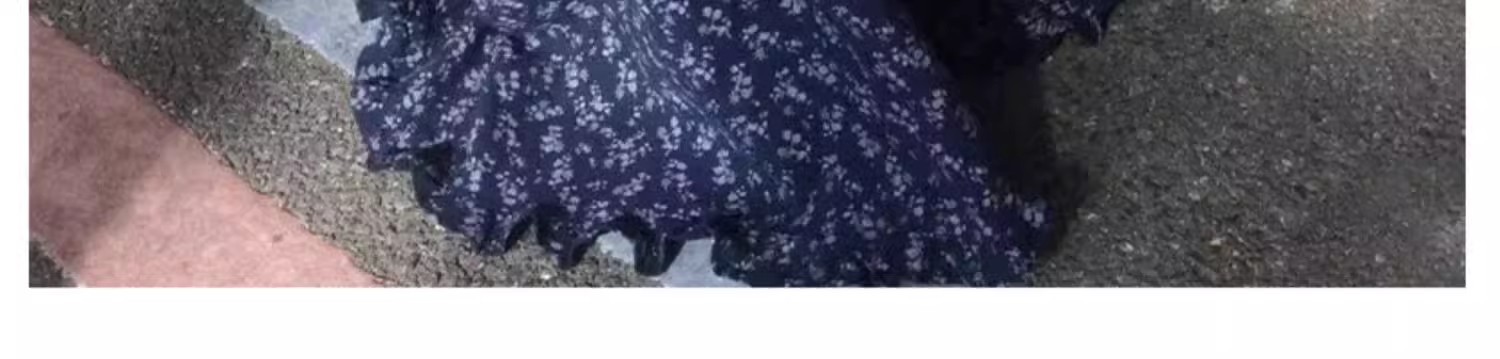 韩式复古碎花半身裙女春 2025 新款高腰休闲慵懒风秋冬蛋糕长裙子详情21