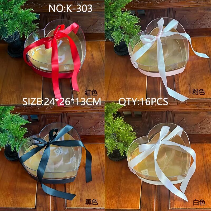 Transparent lid, golden lining, black ribbon, one-piece gift box, souvenir packaging paper pic 12