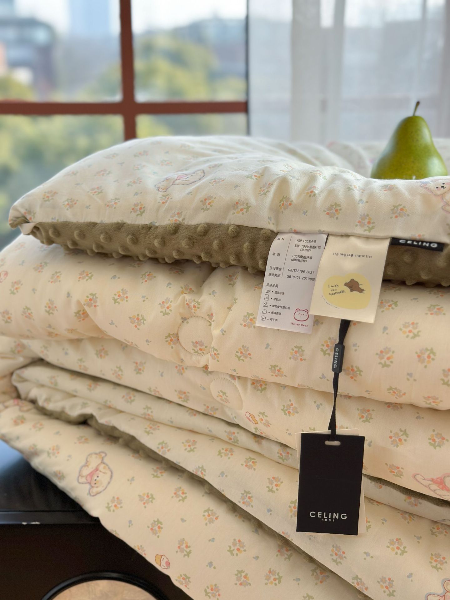 13372 All-cotton cartoon small floral print spring and autumn quilt soothing, bean quilt warm and fleece winter quilt core pic 122