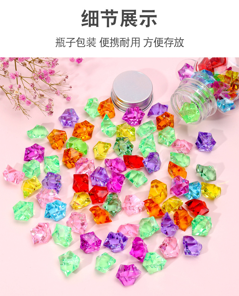 Handicrafts, wooden music box, peace button, golden bean, small bottle, acrylic simulation gemstone, crystal can, prize, collection toy pic 4