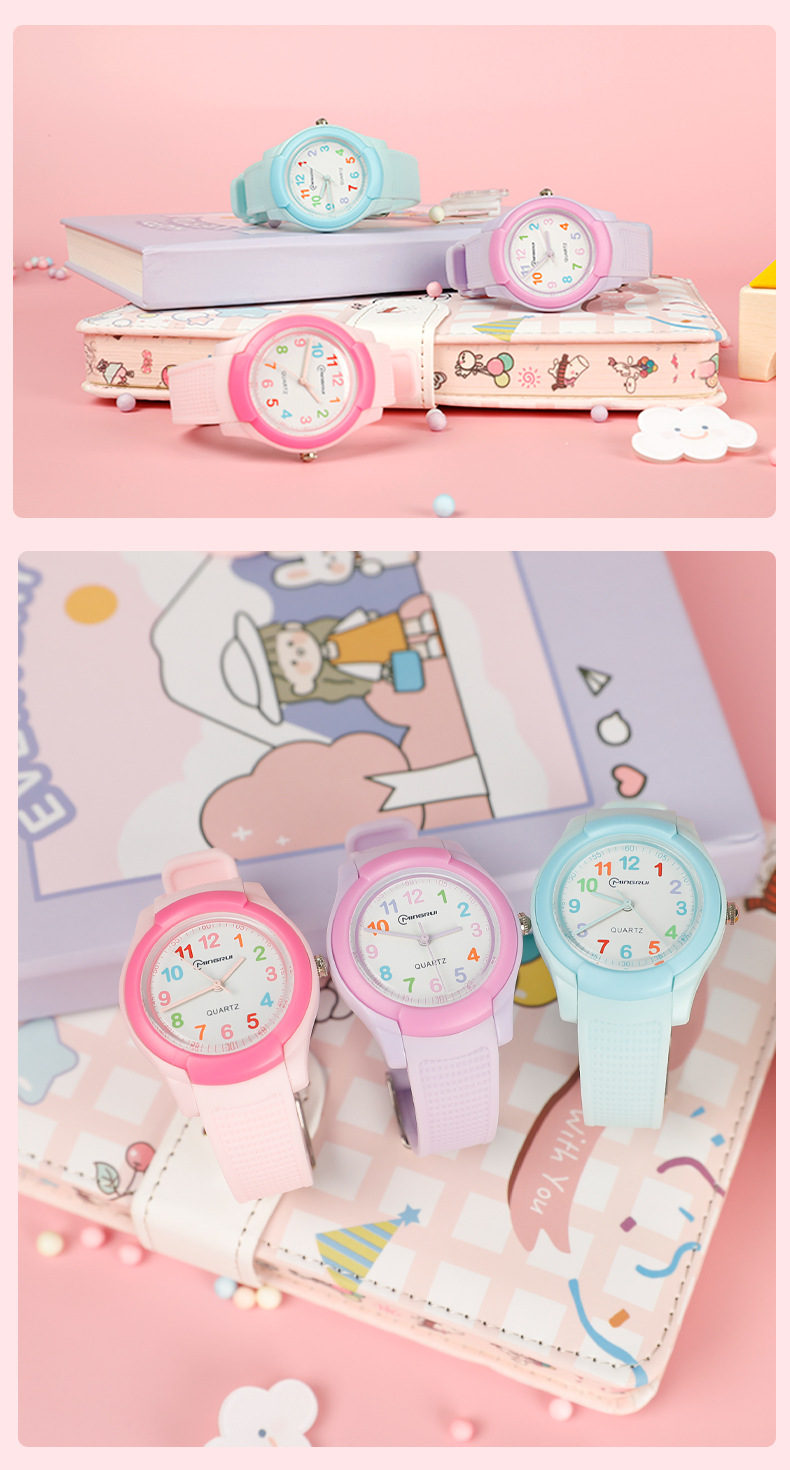 Original Japanese movement quartz watches in stock for children, boys and girls, students, sports, waterproof hands, school and small store watches pic 13
