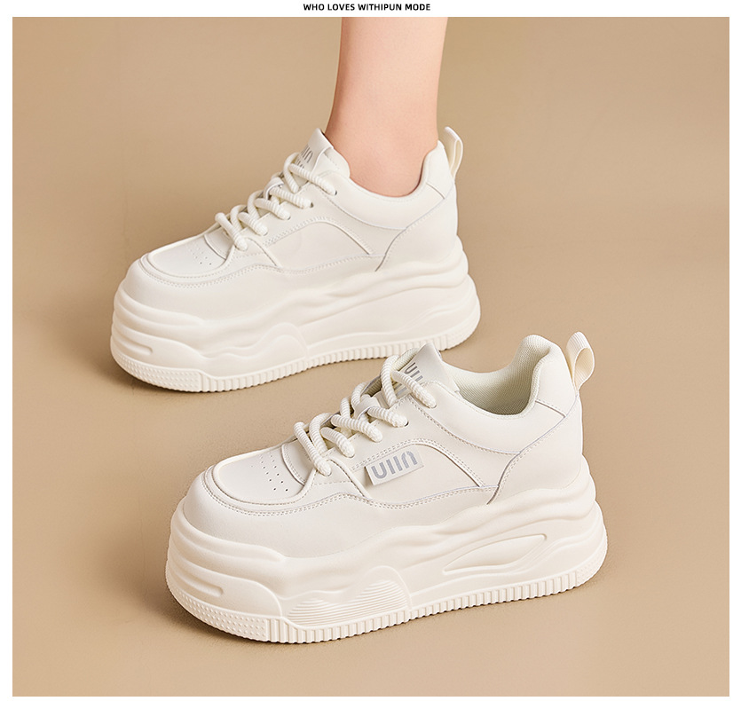 女式休闲单鞋7CM厚底增高小白鞋子女鞋百搭小个子运动休闲板鞋详情11