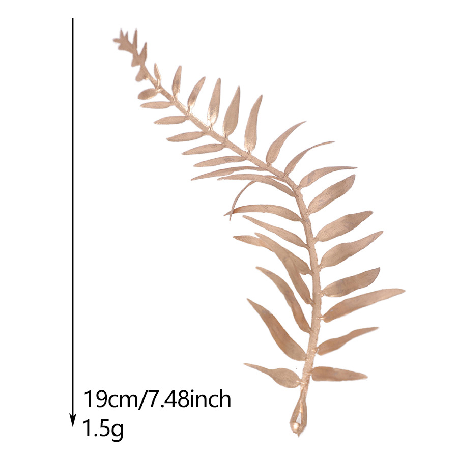 复古植物配件仿真金色叶子手工插花配件节日装饰仿真花跨境代发详情20