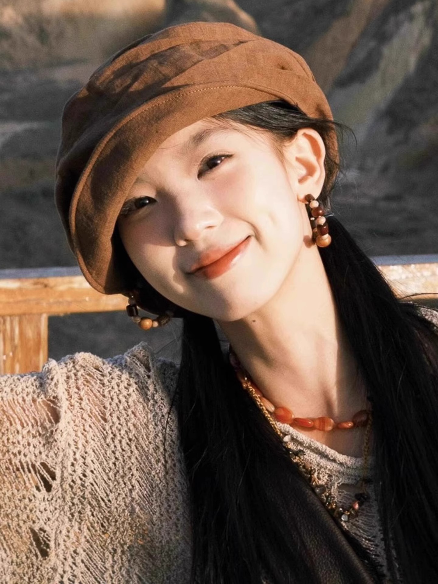 复古亚麻日系褶皱贝雷帽女春夏轻薄透气显脸小八角帽子川西报童帽详情5