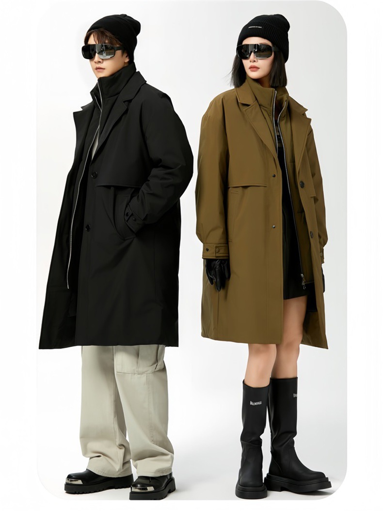 Winter long knee-length couple down jackets for men are bestsellers. Two fashionable cross-border cold-proof and warm windbreakers for men pic 14