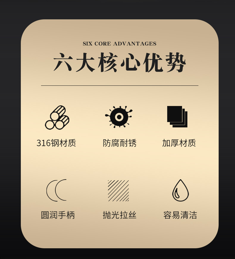 Wholesale of 316 stainless steel spatulas, household kitchenware sets, rosewood-handled soup spoons, strainers and cooking spatulas pic 2