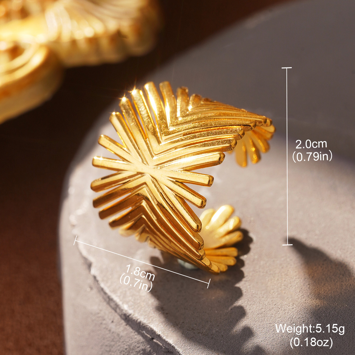 Retro European and American geometric stainless steel ring, non-fading shell geometric shape, fashionable and simple titanium steel index finger ring pic 31