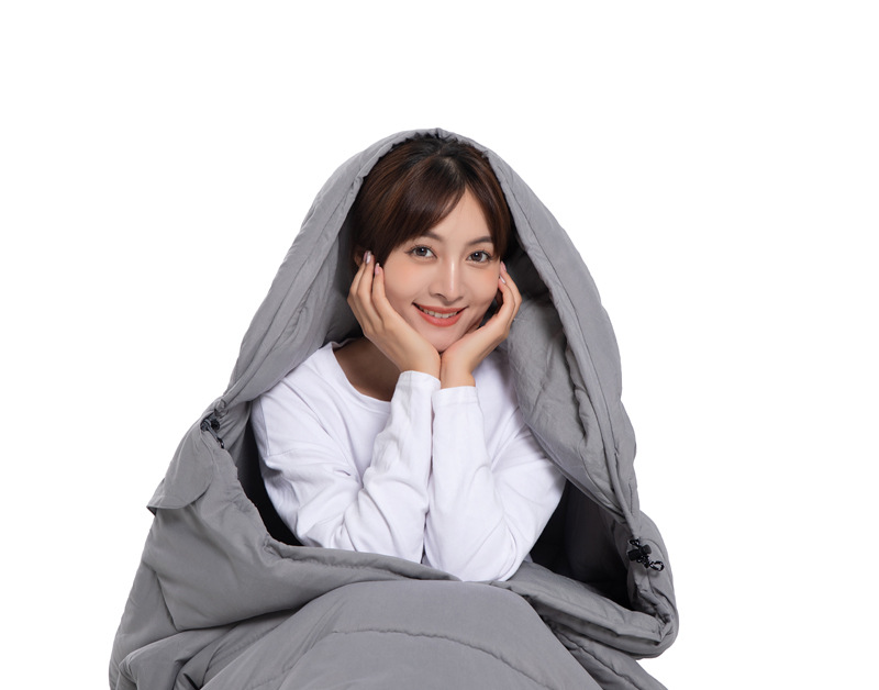 Factory wholesale envelope, cap sleeping bags, washable, machine-washable, splicable, portable cross-border outdoor trapezoidal sleeping bags pic 14