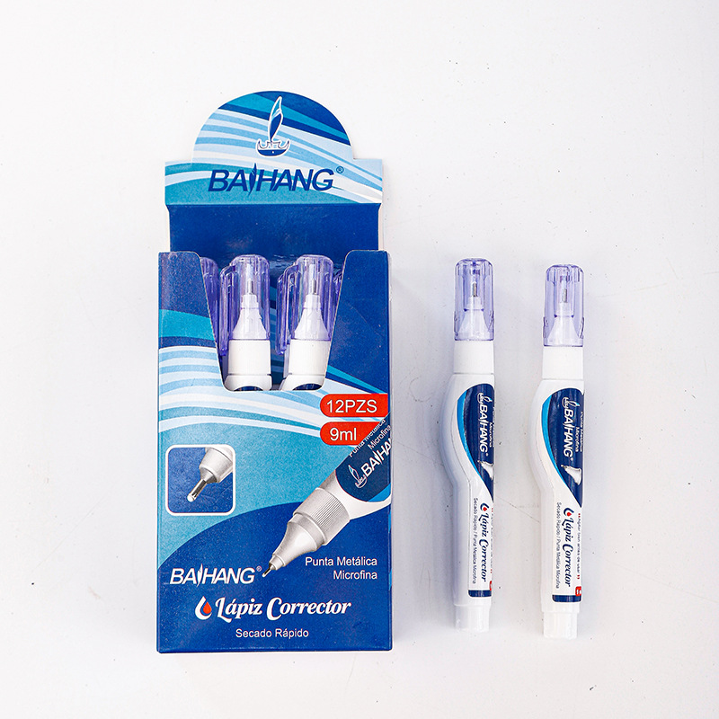 Baihang AS series correction fluid for students, quick-drying, large-capacity office stationery, and dual-purpose for brushing and correction pic 7