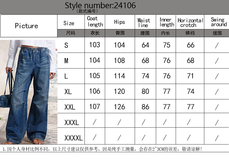 Spring 2025 new collection: Mid-waist wide-leg pleated loose jeans for women, street retro straight-leg pants for women pic 1