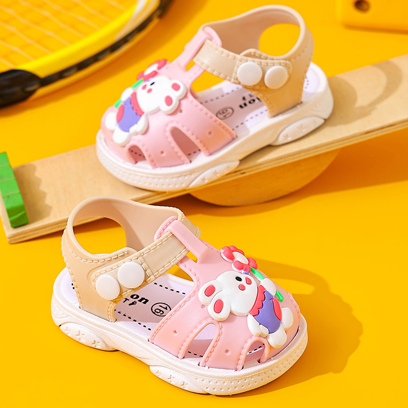 儿童凉鞋卡通幼儿包头洞洞鞋男童宝宝室内防滑软底女童沙滩鞋夏季详情9