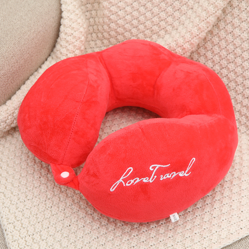 厂家批发新款绣花PP棉U型枕汽车飞机旅行枕u形护颈枕头可定LOGO详情3