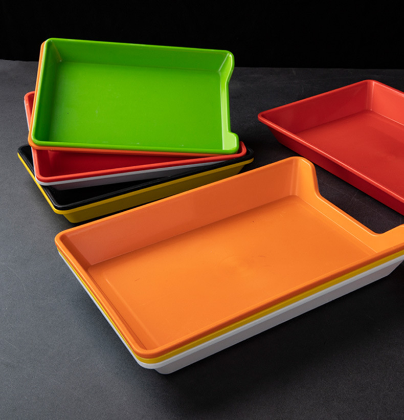 Hot pot restaurant dish plates, dish display, skewer trays, PP plastic rectangular barbecue plates, tableware, barbecue restaurant trays pic 12