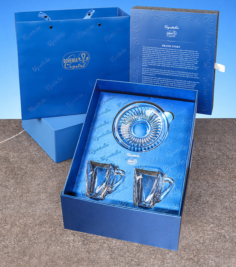 捷克进口水晶咖啡杯高级感结婚礼物高颜值家用牛奶杯茶杯礼盒套装详情5