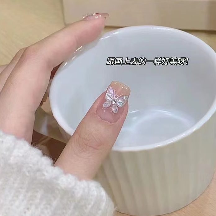 小红书贝壳仙女tomoni蝴蝶极光美甲贴纸浪漫纯欲风指甲高级指甲贴详情5