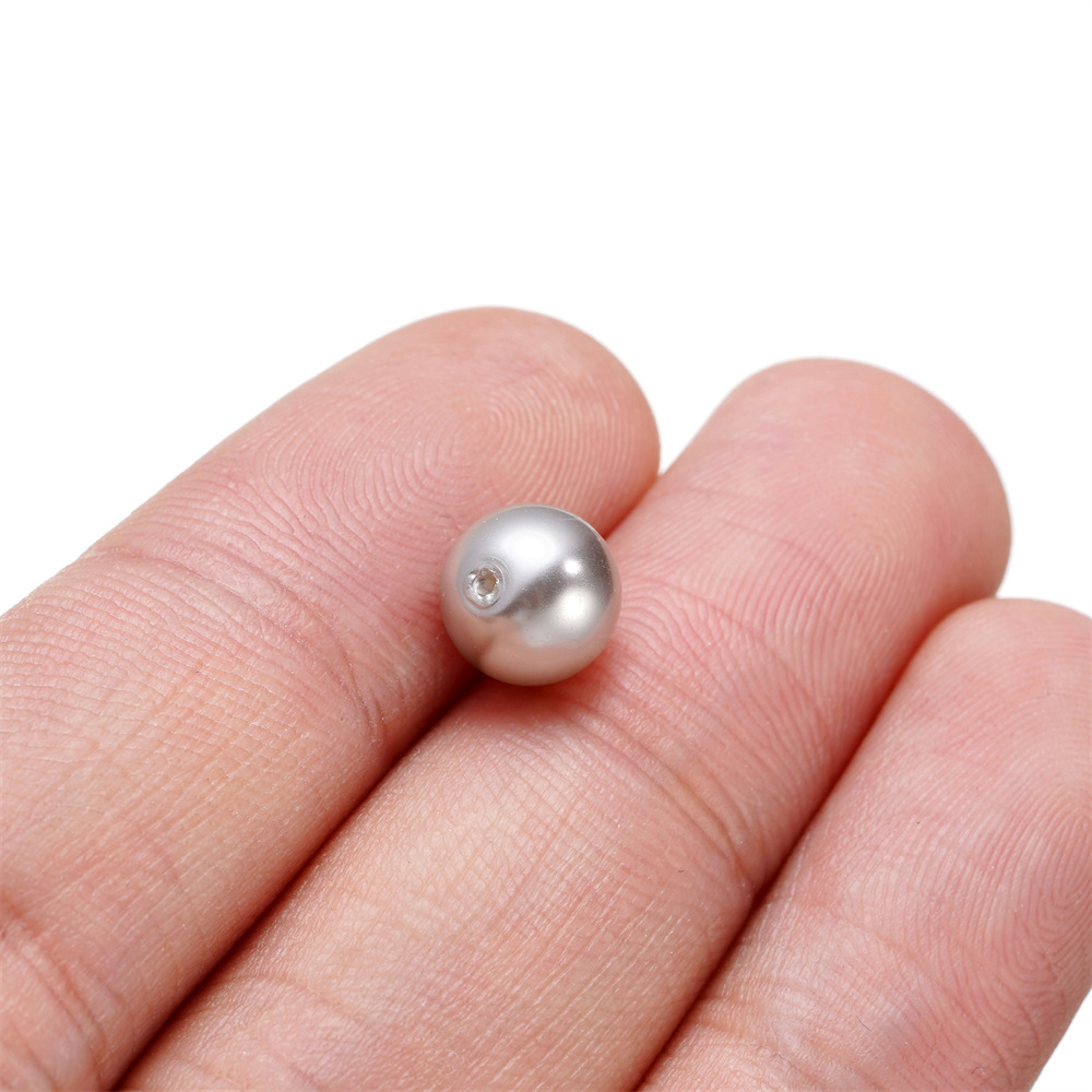 玻璃珍珠直孔散珠施家珍珠 DIY饰品配件散珠串珠子澳白仿珍珠批发详情12