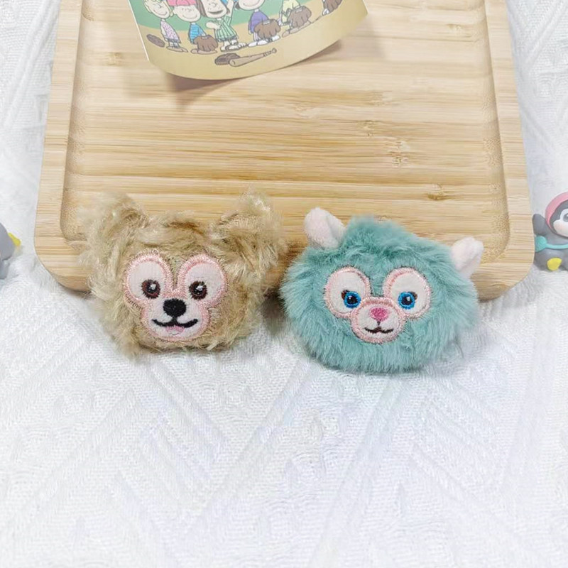 Plush creative cartoon doll brooch, Stardee, Duffy Bear, Tony Cat, Lina Belle doll head decoration accessories pic 12