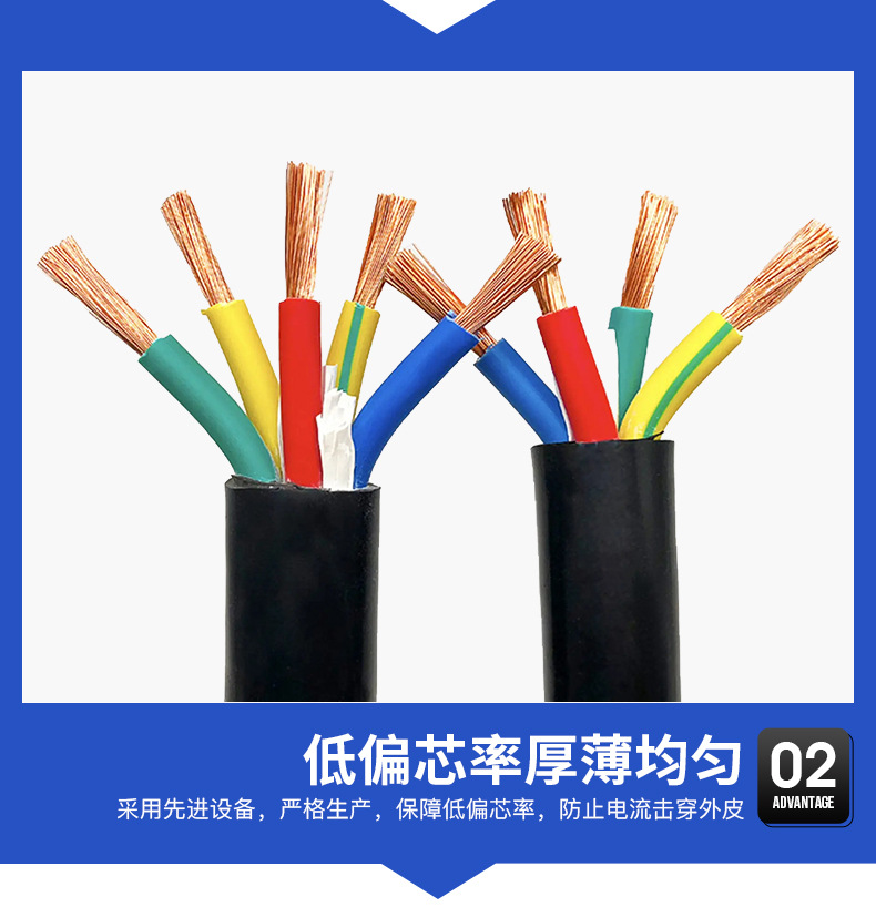 vvr cable 3+1/3+2/4+1 core 10 16 25 35 square national standard copper core flame-retardant wire and cable factory pic 9