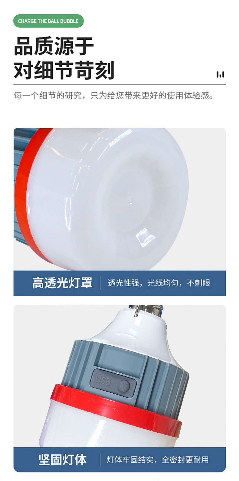 led emergency bulbs in stock for wholesale, street stall night market lights, e27 three-proof energy-saving lamps, screw-top led plastic bulb lamps pic 19