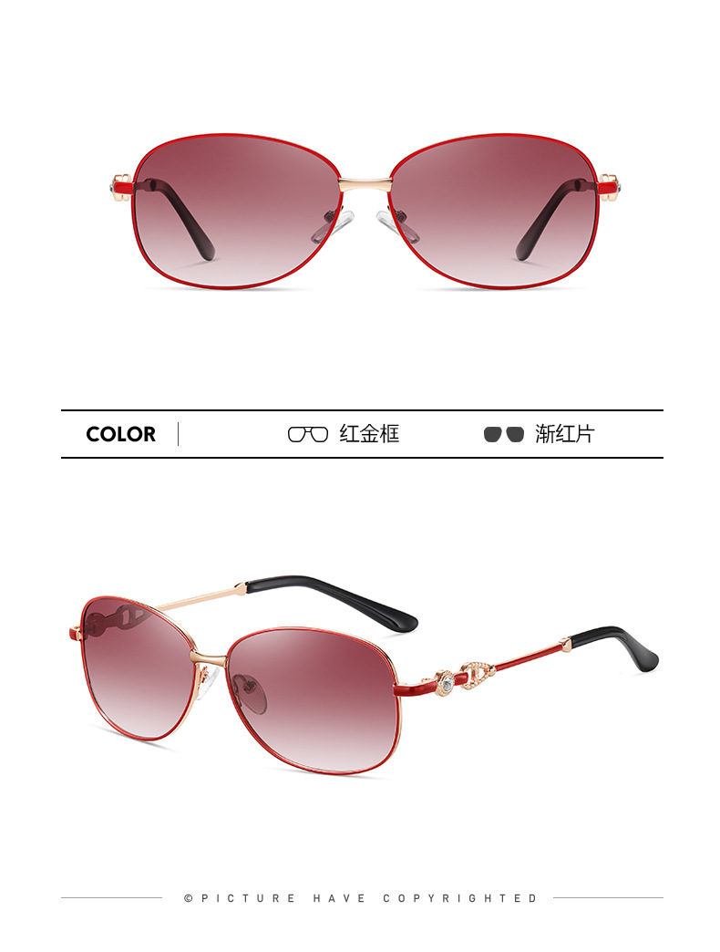 新款时尚镶钻女款眼镜遮阳眼镜612女士偏光太阳镜双色墨镜太阳镜详情16