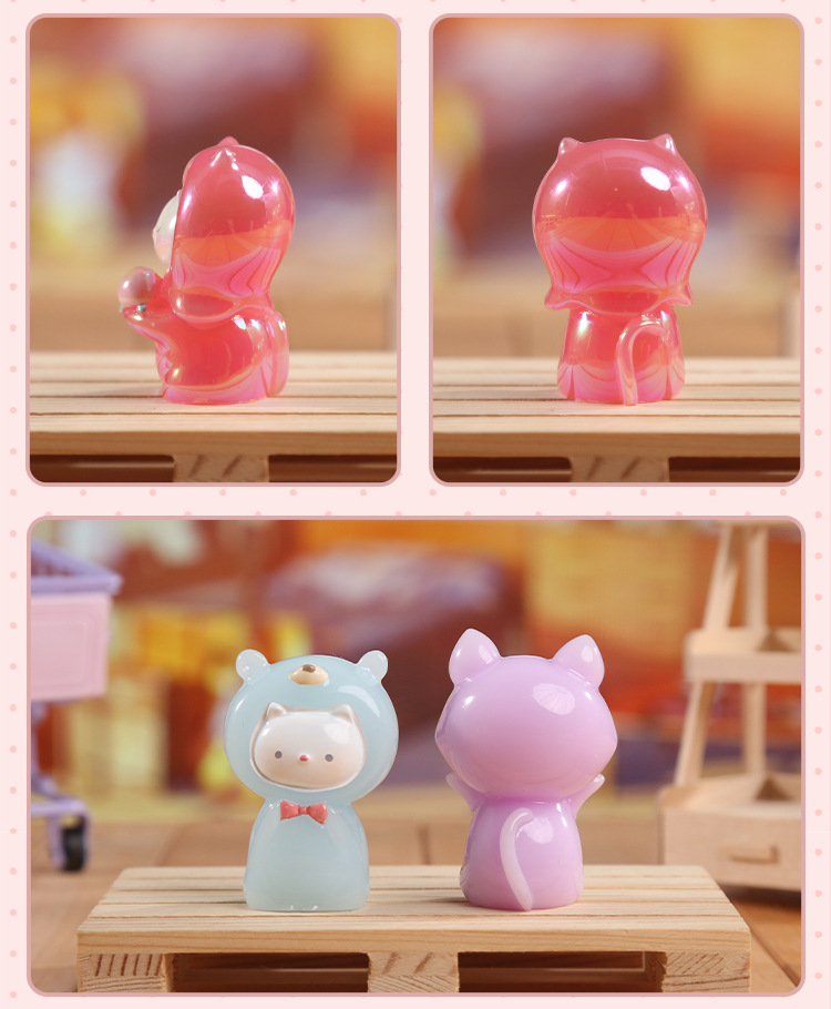 Creative and cute two-cartoon desktop ornaments for my cat, birthday gifts, blind boxes, figurines wholesale, healing and adorable beads pic 19