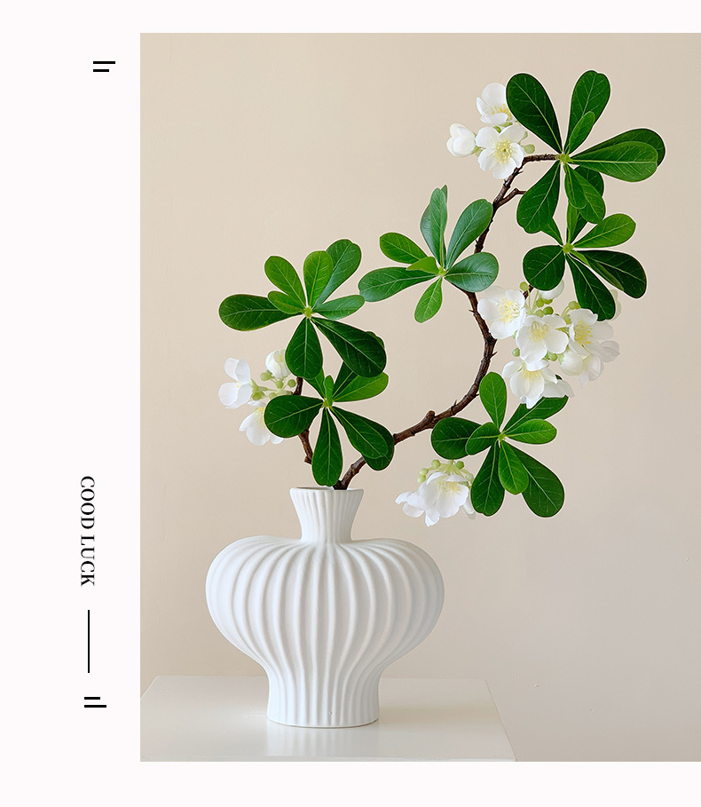 跨境高级感逼真仿真海桐花假花客厅家居橱窗场景布置装饰花艺摆件详情9