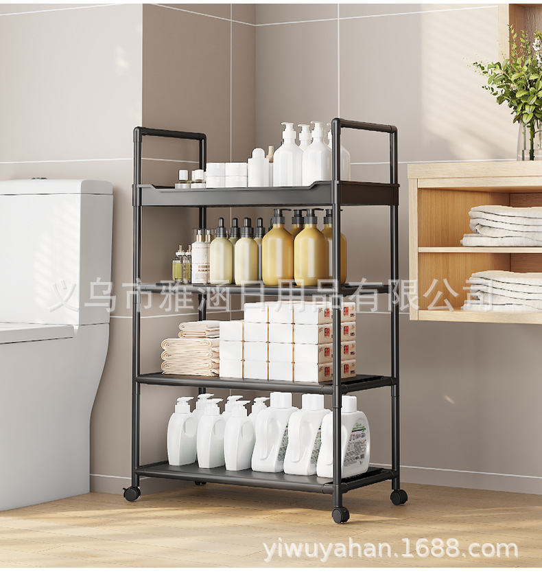 跨境多层收纳置物鞋架可移动客厅置物架书架多功能防尘鞋架储物架详情15