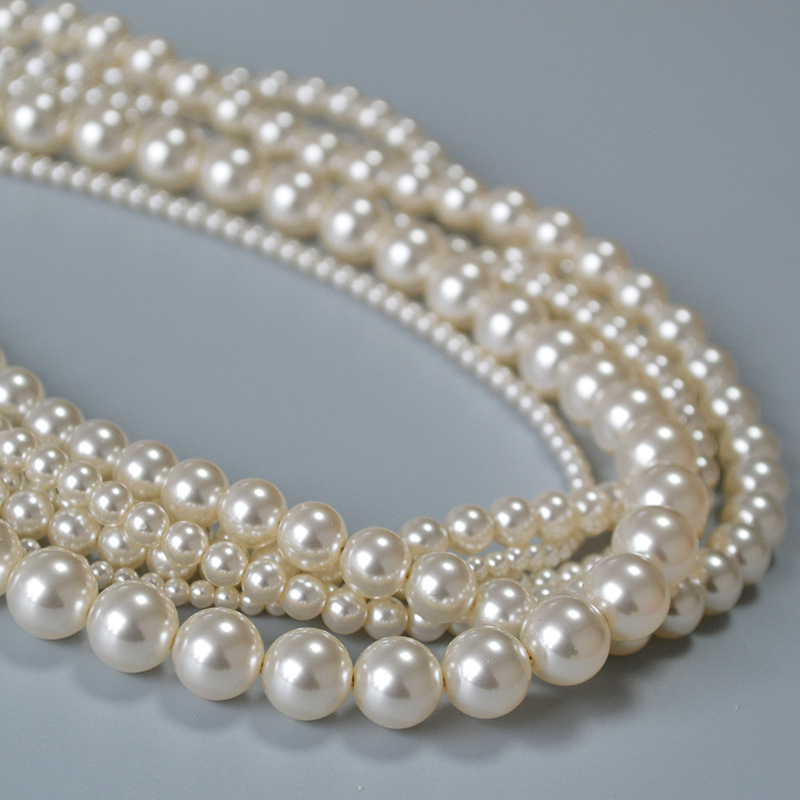 法式优雅高亮水晶人造仿珍珠650色号精致柔美简约叠带项链锁骨链详情2