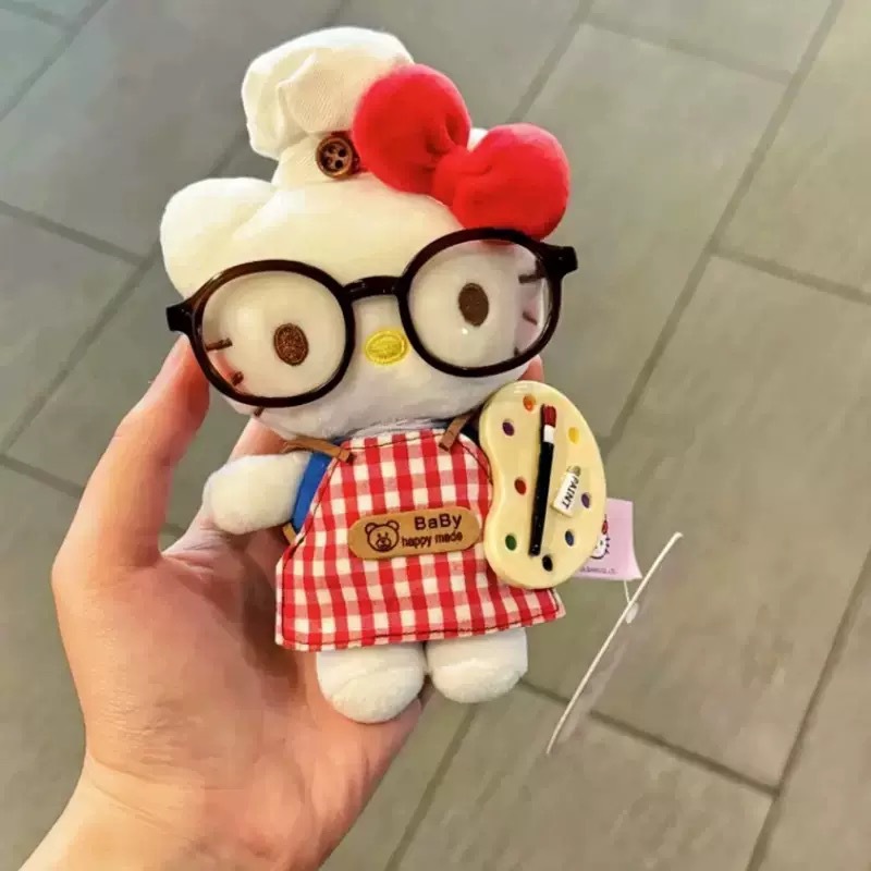 Authentic classic KT hellokitty backpack bag pendant, cartoon cute Hello Kitty keychain, plush doll for girls pic 2