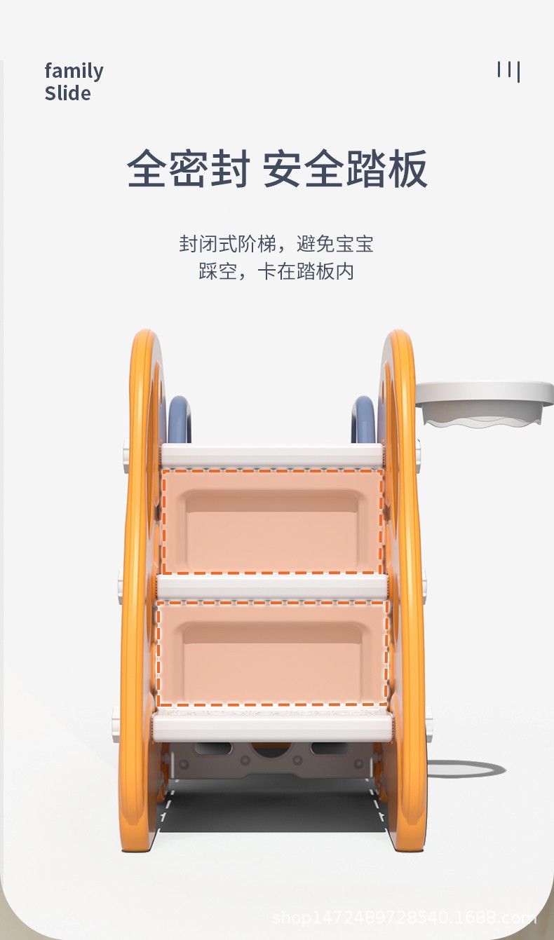 Indoor household slide for children aged 3 to 10, large families, kindergartens, plastic folding baby slide toys pic 6