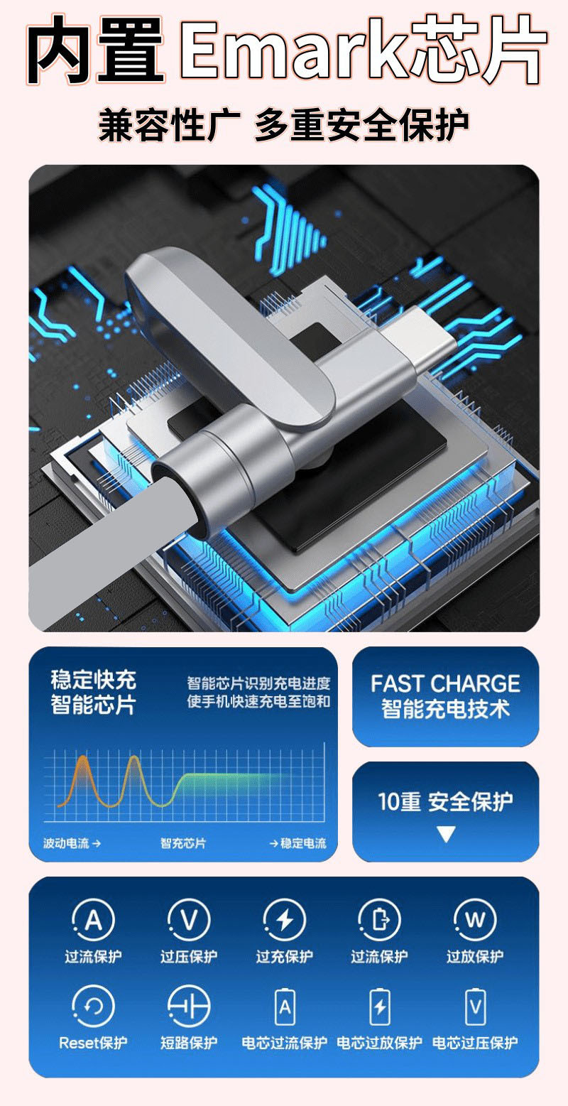 二合一硅胶挂脖斜挎PD27W快充数据线适用苹果15 16手机挂绳充电线详情9