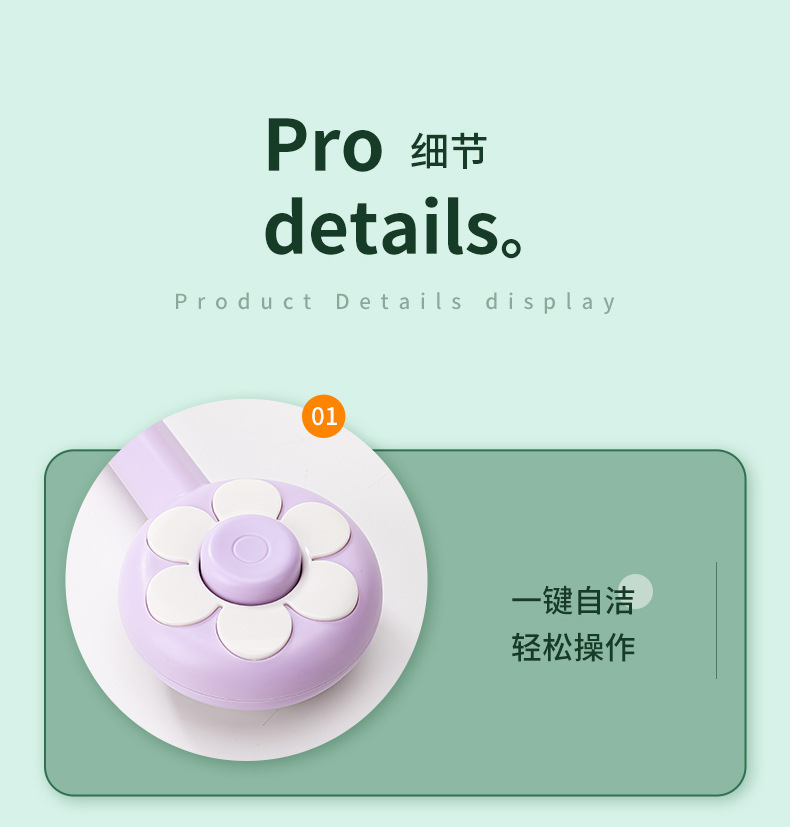 Flower pet cat comb, stainless steel needle massage cleaning needle comb, dog hair removal brush, portable one-click self-cleaning comb pic 18