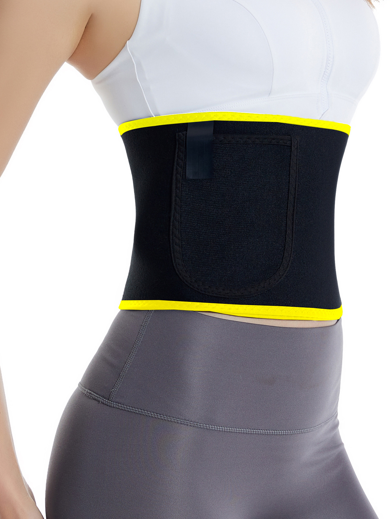 X Cross-border best-selling abdominal tightening belt, sauna sweat-absorbing belt, body-shaping belt, mobile phone bag, silver ion waist seal belt pic 21